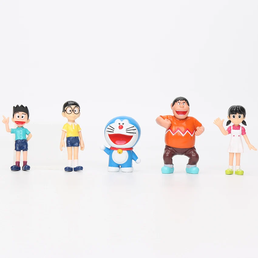 5 шт./лот Дораэмон фигурки 5-7 см нобита ноби фигурка ПВХ Куклы Shizuka Minamoto Takeshi Goda Dorami Doranikov 6 шт./компл