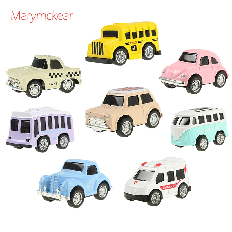 Mini Union City Car Boys Toys Taxi Bus Model Alloy Vehicle Toy Inertial Pull Back Best Gift for Children 8Pcs/ Set | Игрушки и хобби