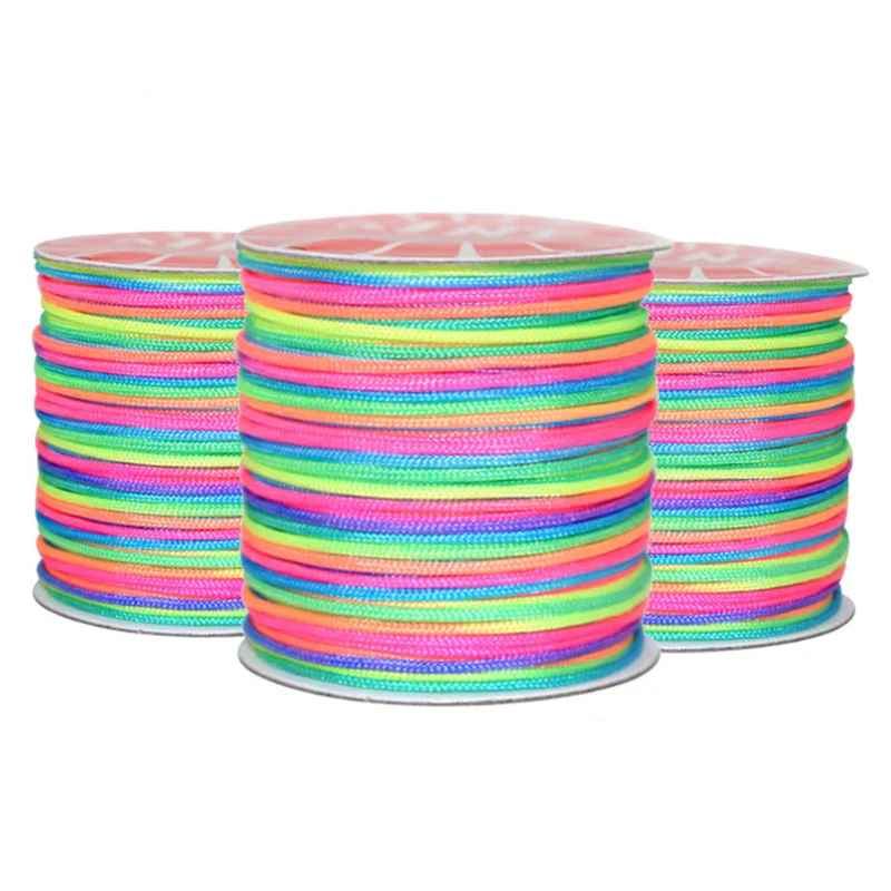 

1mm Multicolored Round nylon Cord Thread Chinese Knot Macrame Cord Jewelry Findings for Jewelry Making DIY 80m