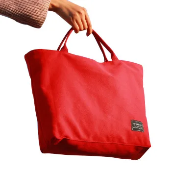 Женская сумка Большая вместительная на молнии портативная Холщовая Сумка для