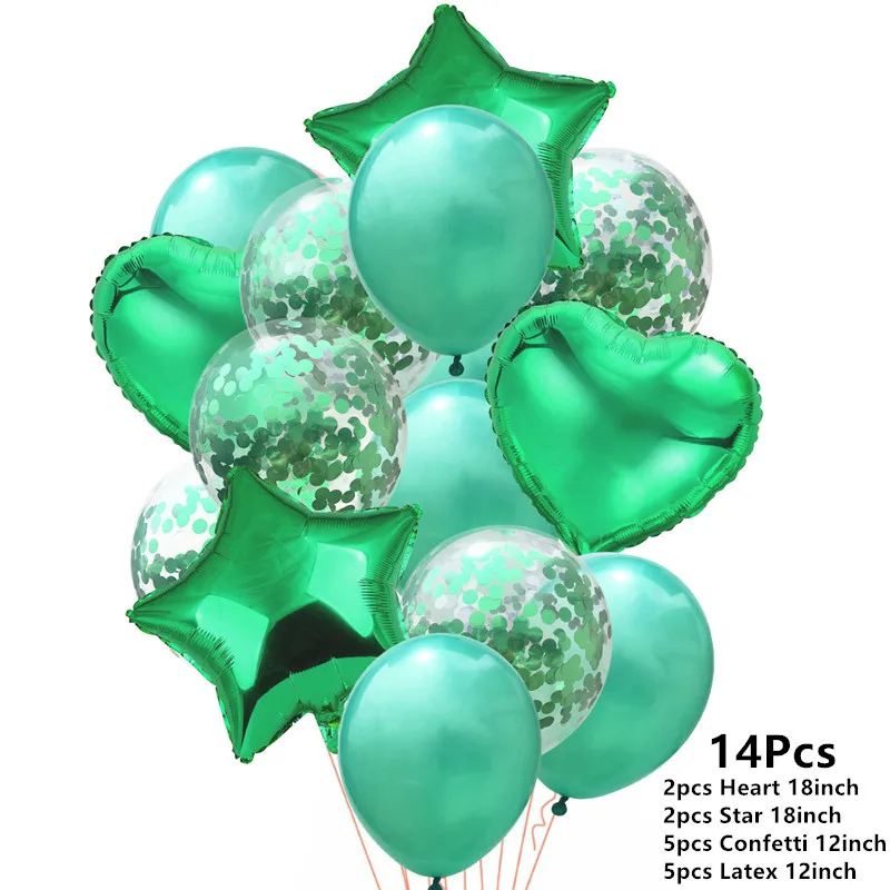 14Pcs C Green Аксессуары для воздушного шара воздушный шар лента воздушный насос Арка палочка фиксированная балон для взрослых детей день рождения Свадебные украшения балон - Цвет: 14Pcs C Green