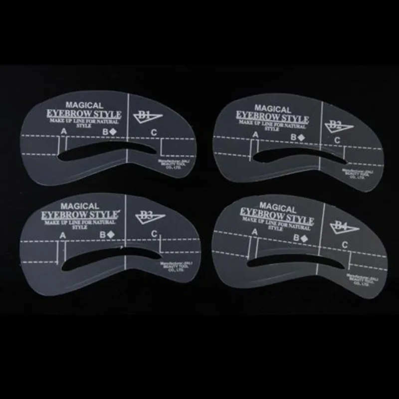 24 шт./компл. шаблон трафареты для ухода за бровями бровей составляют практические