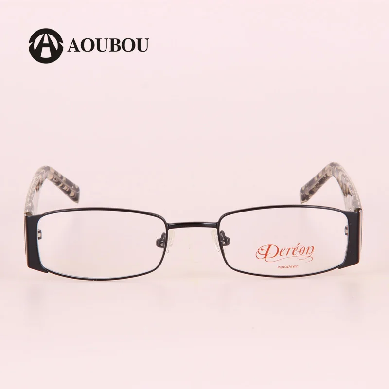 Мужские старинные оптические очки с широкой коричневой оправой из нержавеющей