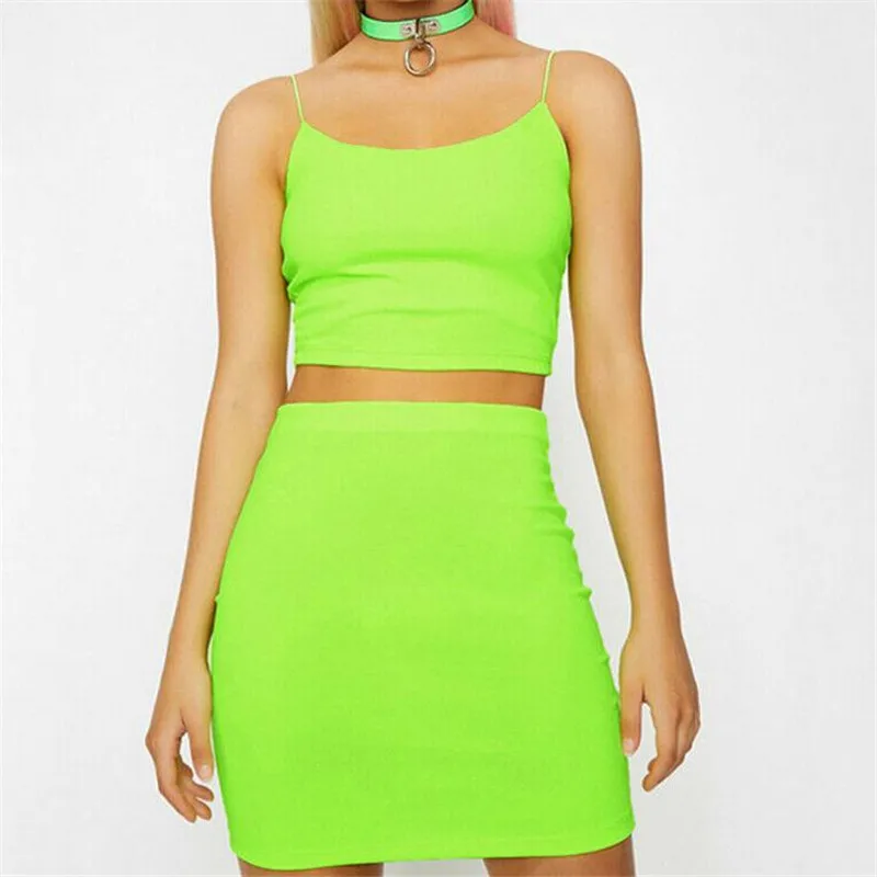 Женский однотонный комплект одежды новый сексуальный короткий камзол с юбкой из