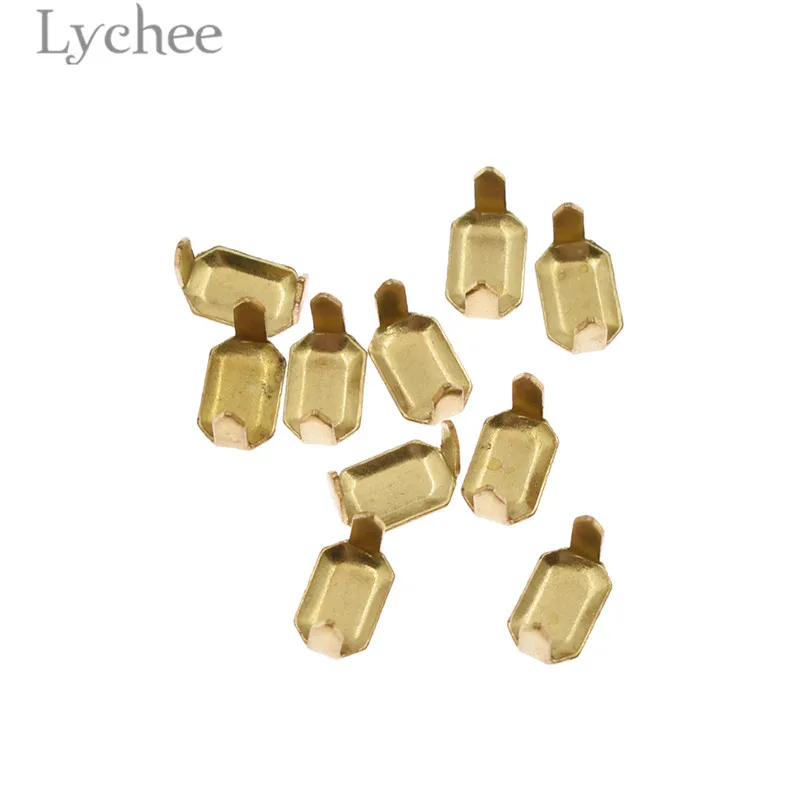 Кожаные скобы Lychee Life 10 шт. латунные крепежные петли для ремня держатели сделай