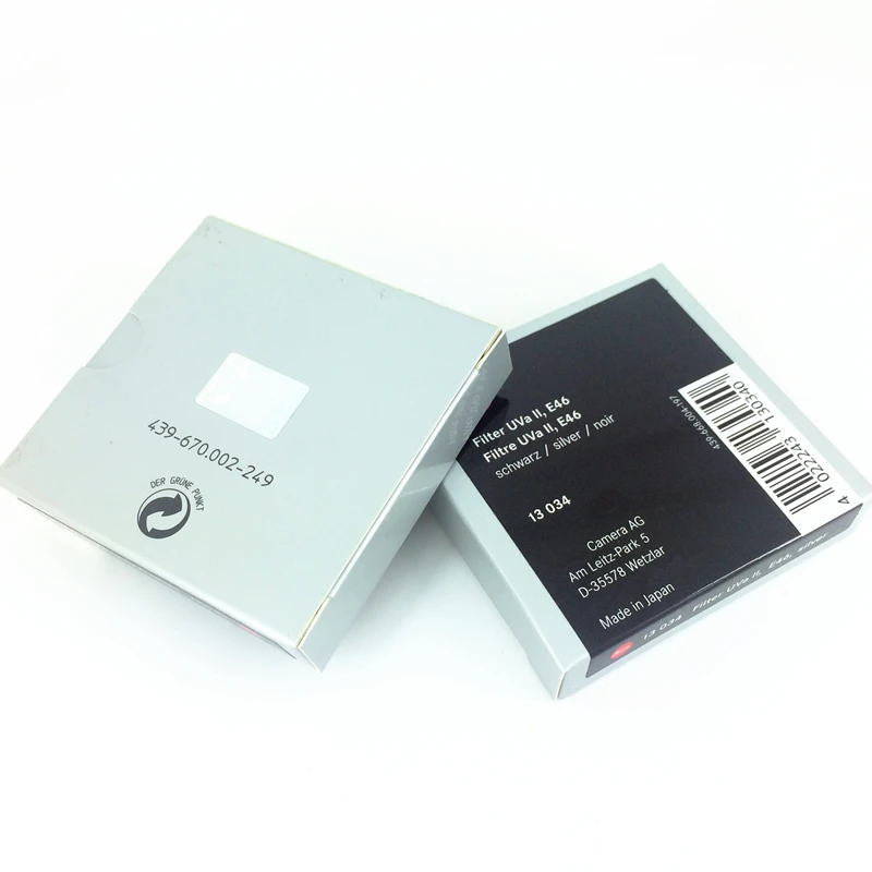 Leitz uv Filtro Protetor da Lente para Câmera Leica Prata Preta Prata Tl2 q D-lux Uv-a E39 E43 E46 E49 E52 E55 E60 E62 39 43 46 mm