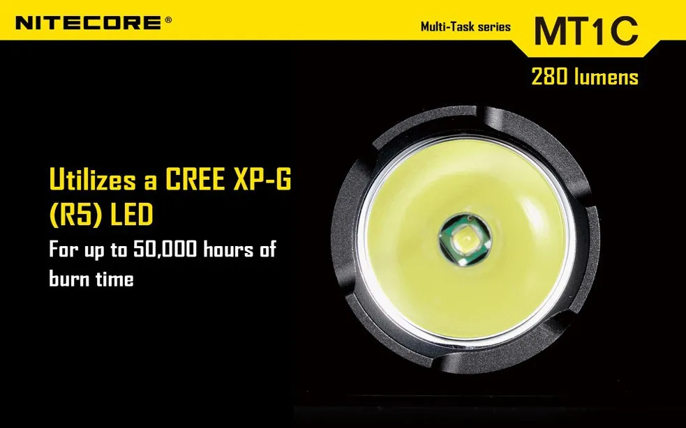Nitecore MT1C фонарик CREE XP-G R5 светодиодный 3 Режим фонарик 280 люмен Мини-светодиоды светильник Nitecore фонарик
