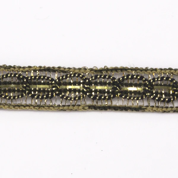 Плетеная кружевная Лента отделка Золотой металлик украшение ткань пришить