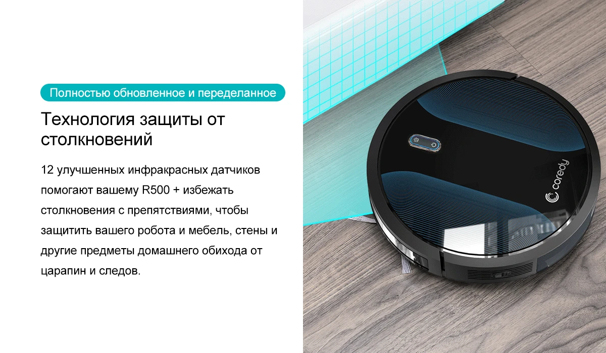 Coredy R500+ 1400PA умный швабра Умный робот-пылесос для уборки пыли для уборки полов ковров пылесос для дома из России робот мощный домашние пылесосы мокрое мытье полов Пылесос робот пылесос для ковров
