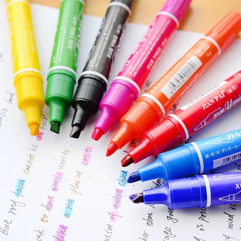 Креативные масляные маркеры Южной Кореи 12 цветов двусторонняя ручка для