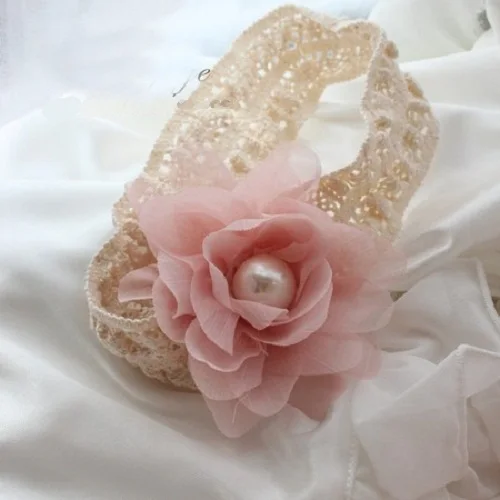 Повязка на голову Naturalwell для маленьких девочек детские шифоновые цветы с