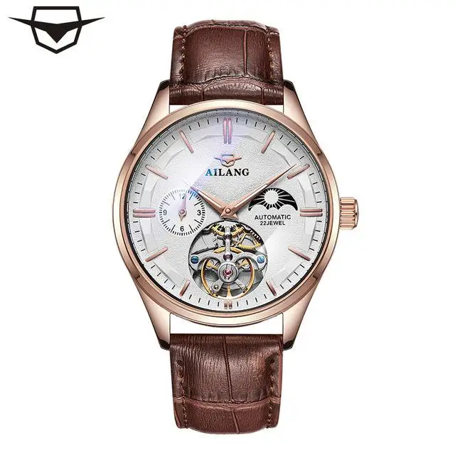 Автоматические часы AILANG механические часы для мужчин Tourbillon водонепроницаемые Роскошные брендовые Топ дропшиппинг Дата мужские часы - Цвет: 11