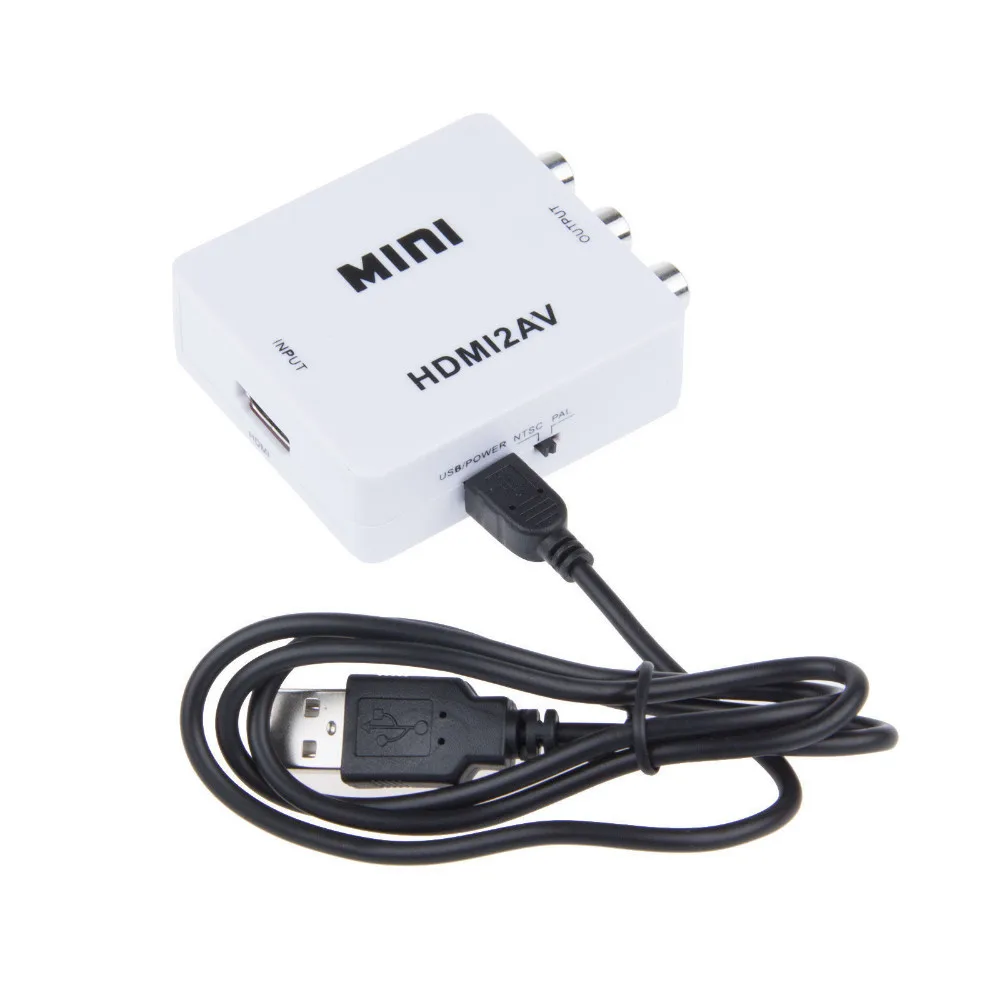 Новейшие Белый Mini HDMI вход цифро аналоговый RCA аудио/видео CVBS сигнала для ТВ VHS