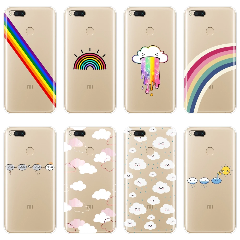 Чехол для телефона Xiaomi MI A1 A2 Lite Mi5 Mi6 Mi8 Cloud Rainbow силиконовый мягкий чехол накладка Mi