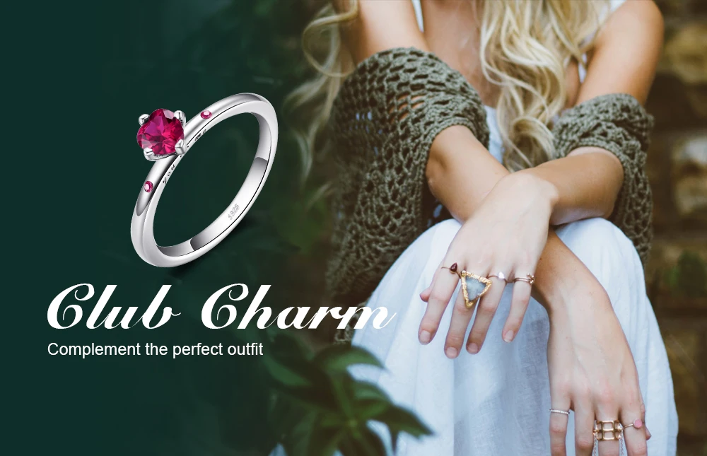 Jewelrypalace стерлингового серебра 925 искреннюю любовь Алые СОЗДАН Ruby Solitare кольцо Модные Обручение кольцо для Для женщин ювелирные изделия