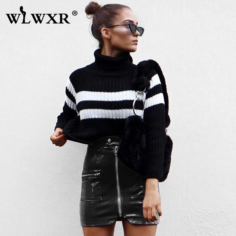 WLWXR искусственная кожа Pu юбки женские молнии карманы Розовый Черный Bodycon Высокая