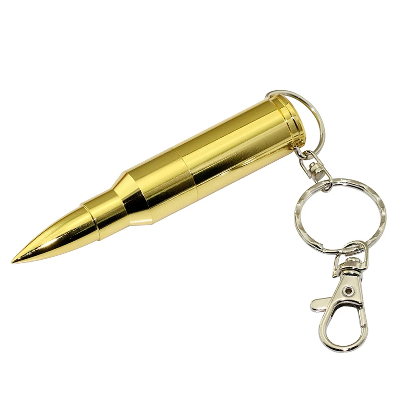 Металлический флеш-накопитель, пуля, USB флеш-накопитель, 4 ГБ, 8 ГБ, 16 ГБ, 32 ГБ, 64 ГБ, флешка, флеш-карта, USB 2,0, флеш-карта памяти с брелоком