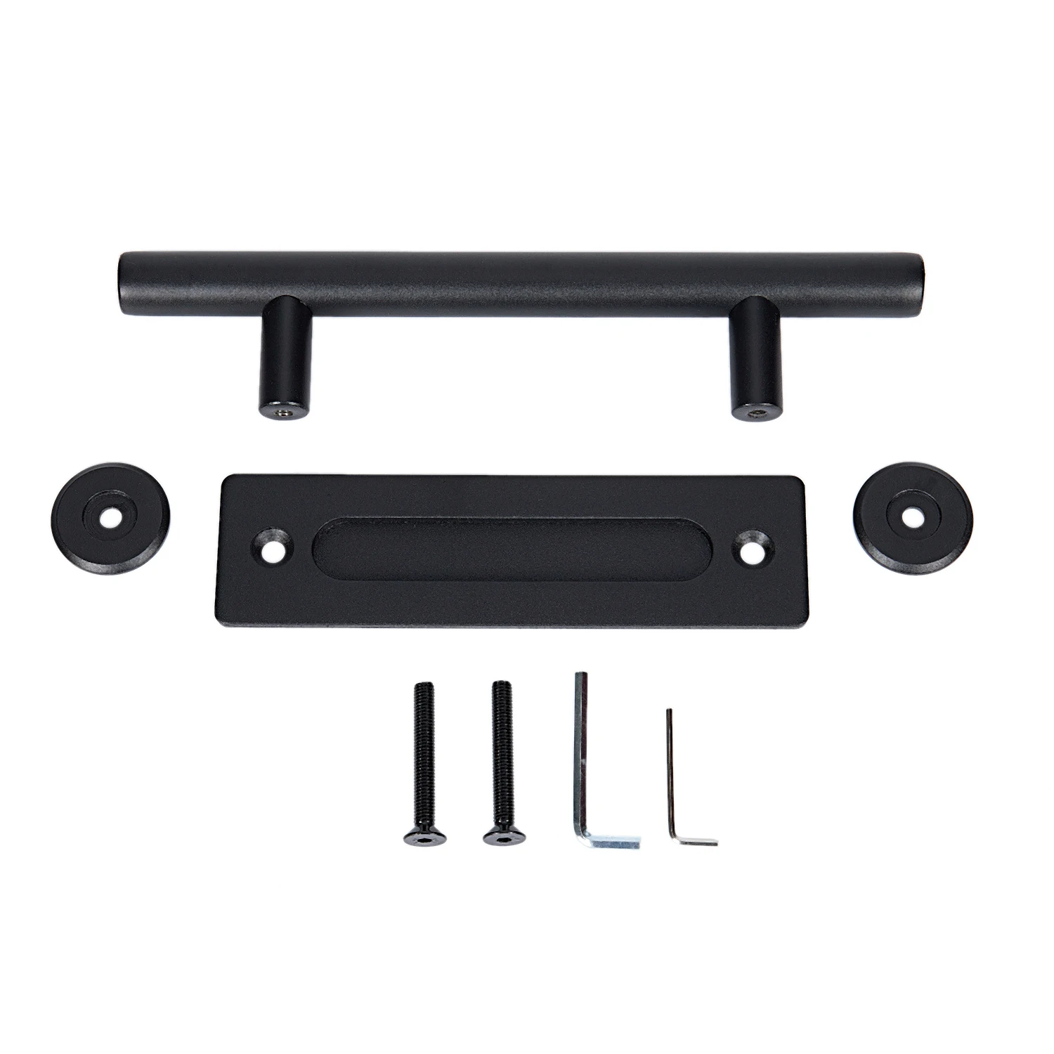 Sliding door fittings Barn hardware sliding double-sided handle 12 inch Black | Обустройство дома