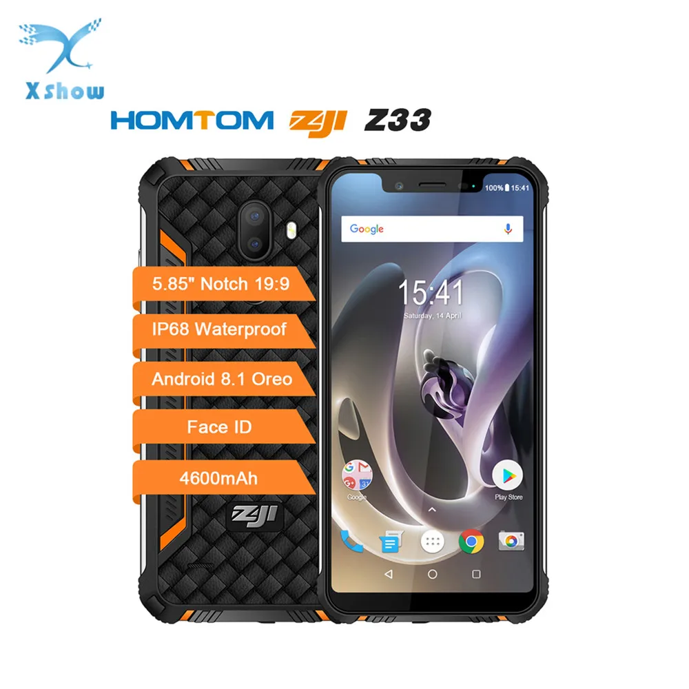 Смартфон HOMTOM ZOJI Z33 водонепроницаемый IP68 процессор MT6739 1 3 ГГц ГБ 32 4600 мАч 5 85 дюйма