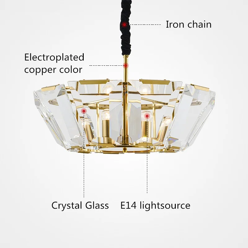 

Modern LED chandelier living room lighting Nordic deco Crystal Glass fixtures dining room hanging lights bedroom suspended lamps