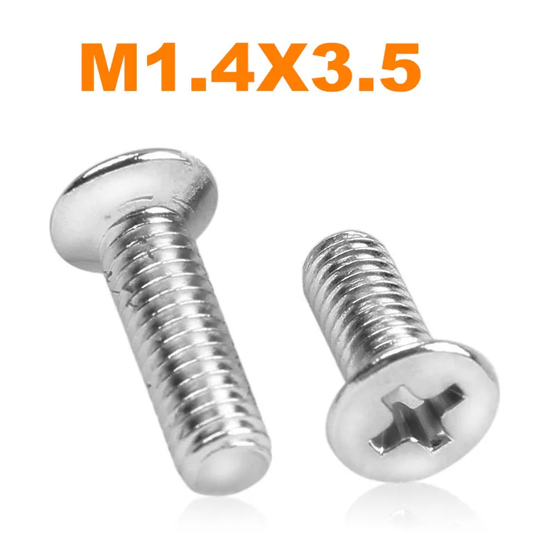 

1000pcs/lot M1.4*3.5 KM Countersunk / flat head philips micro machine screw nickel plated or black zinc