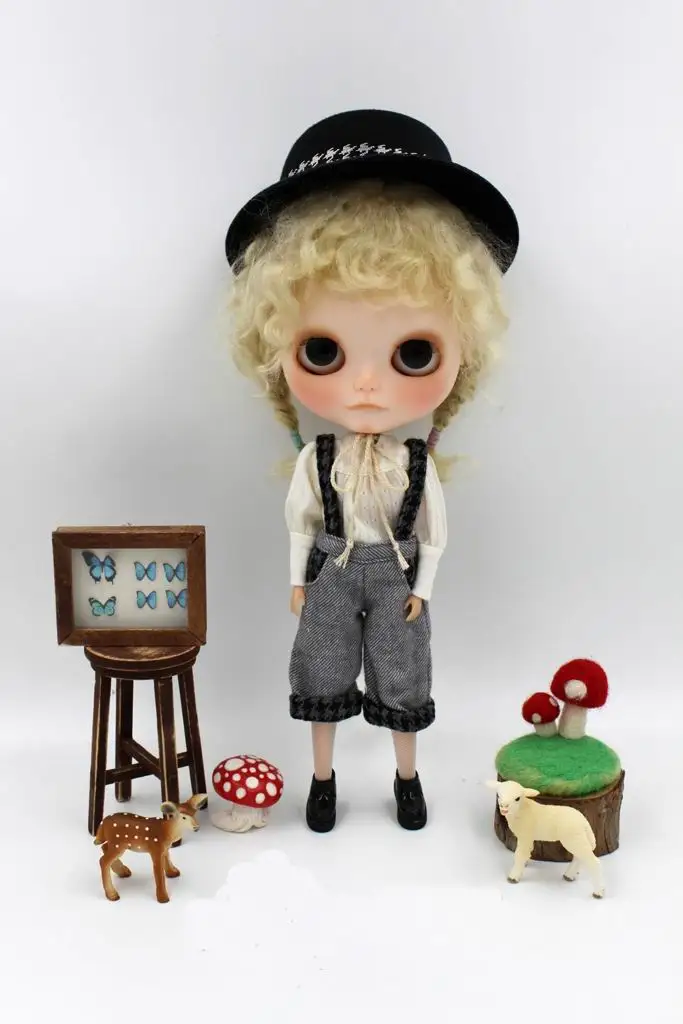 JSB09 модная BJD Кукла Одежда Комплект из двух предметов, рубашки с костюм с Нагрудником Милые костюмы для кукла Blyth кукла Костюмы аксессуары для куклы
