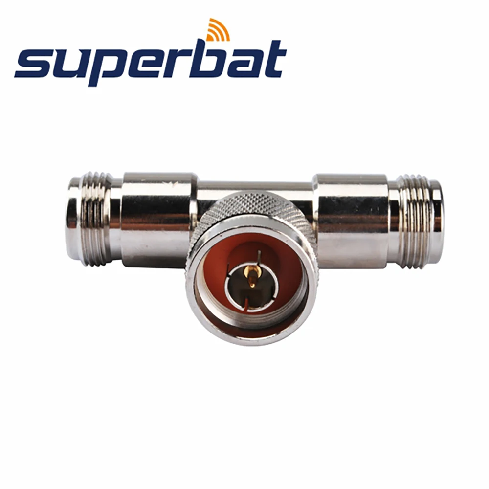 Superbat N адаптер штекер 2 разъем Женский 3 way длинная версия RF коаксиальный кабель