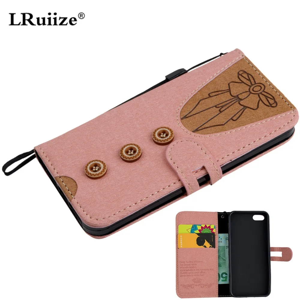 LRuiize Женская одежда для iPhone 5S чехол мобильного телефона кожаный флип 5 se подставка
