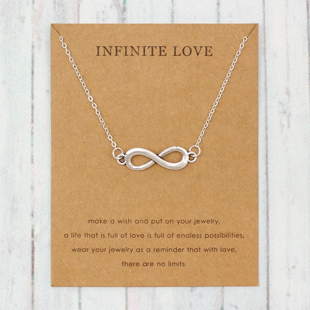 Ожерелье Стразы Infinity Love для женщин ожерелье с цепочкой Дружеские Подарки