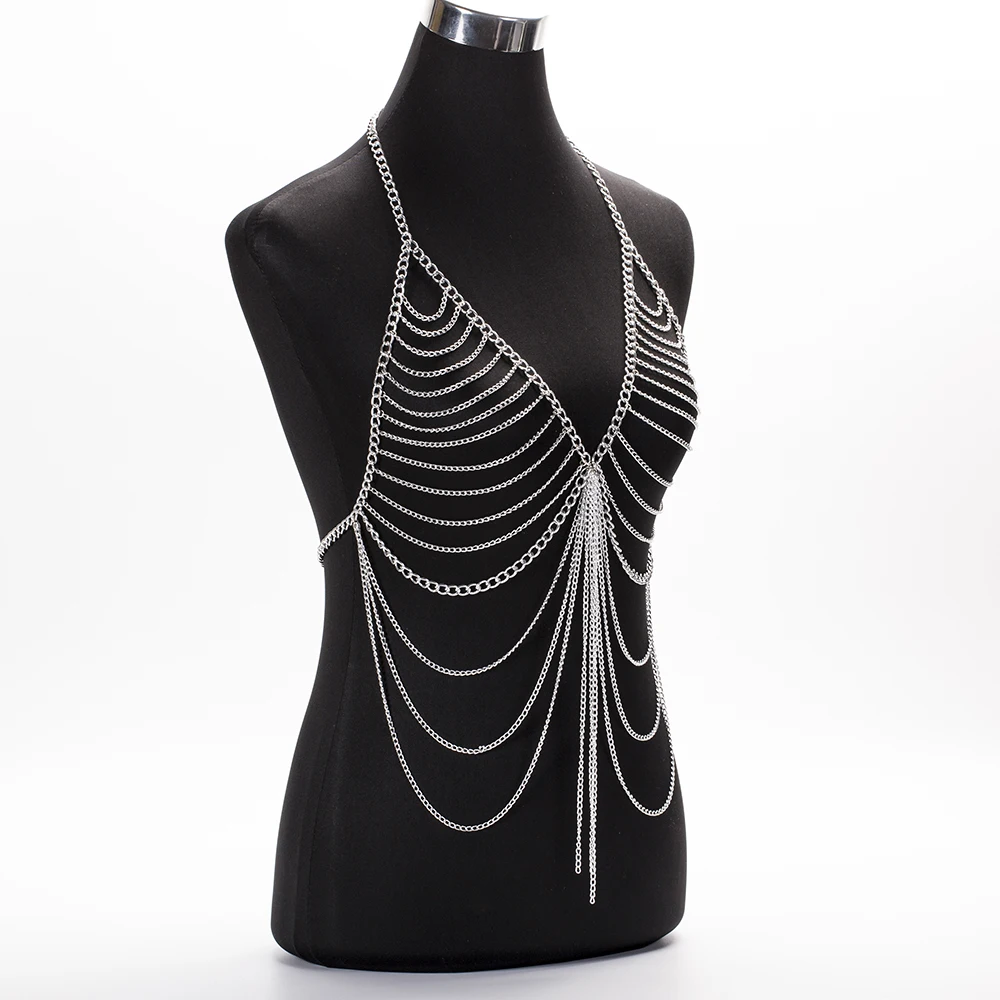 Женское длинное ожерелье бикини с кисточками золотистого цвета|jewelry style|necklace