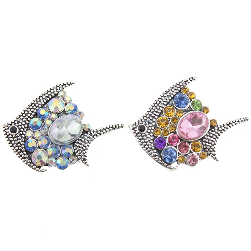 5pcs/lot New Snap Jewelry 18mm Oil paint fish Buttons Fit DIY Bracelets &amp Bangles For Women | Украшения и аксессуары