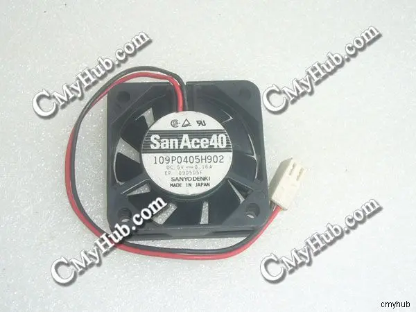 Genuine For SANYO DENKI 109P0405H902 DC5V 0.16A 2pin 2wire 4010 40X40X10MM Cooling Fan |