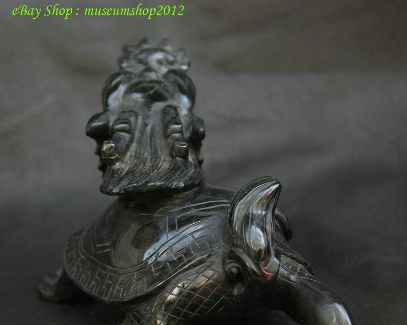 7&quotChinese Natural 100% Dushan Jade Wealth Money Tortoise Turtle longevity Statue | Дом и сад