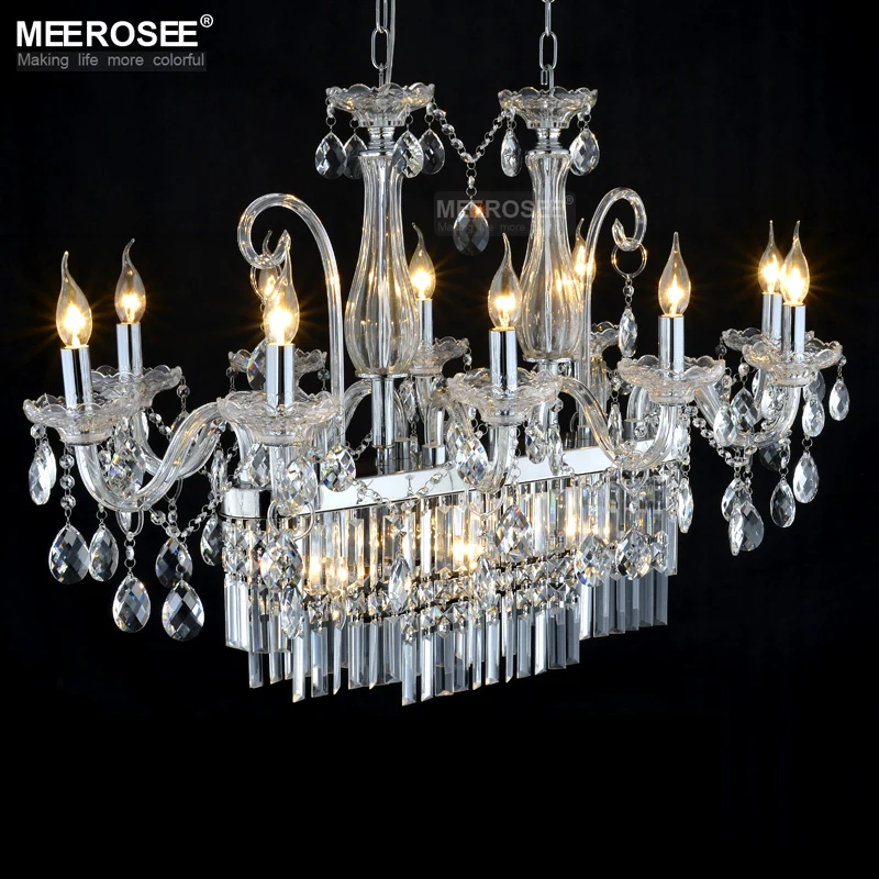 Большая Хрустальная люстра прямоугольная элегантная Подвесная лампа с