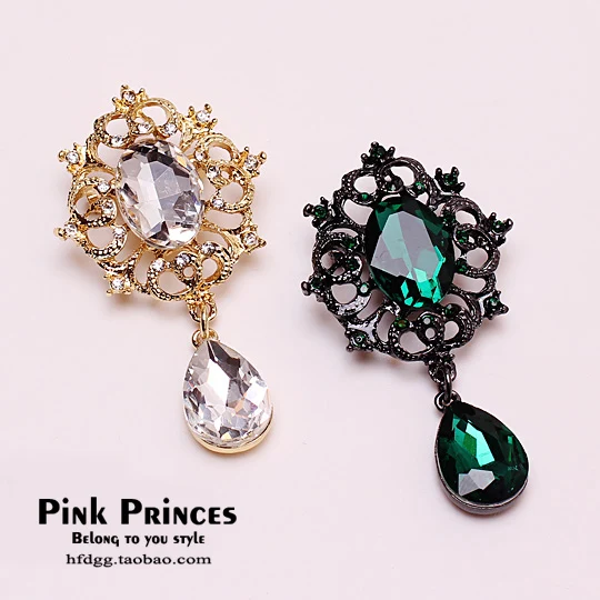 Женская Винтажная брошь в виде букета с кристаллами |