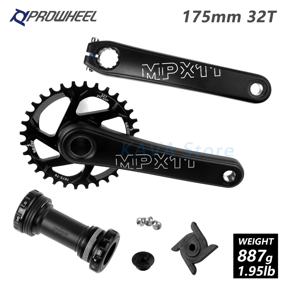 175 Black 32T and BB MTB велосипед для горного велосипеда костюм с каретка BB 170/175 мм узкая широкая цепь из колец цепь 30/32/34/36/38T Crank Звездочка для SRAM GXP - Цвет: 175 Black 32T and BB