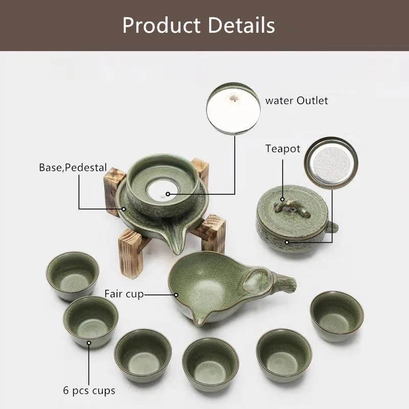 Креативный полуавтоматический чайный набор ленивая мельница каменный