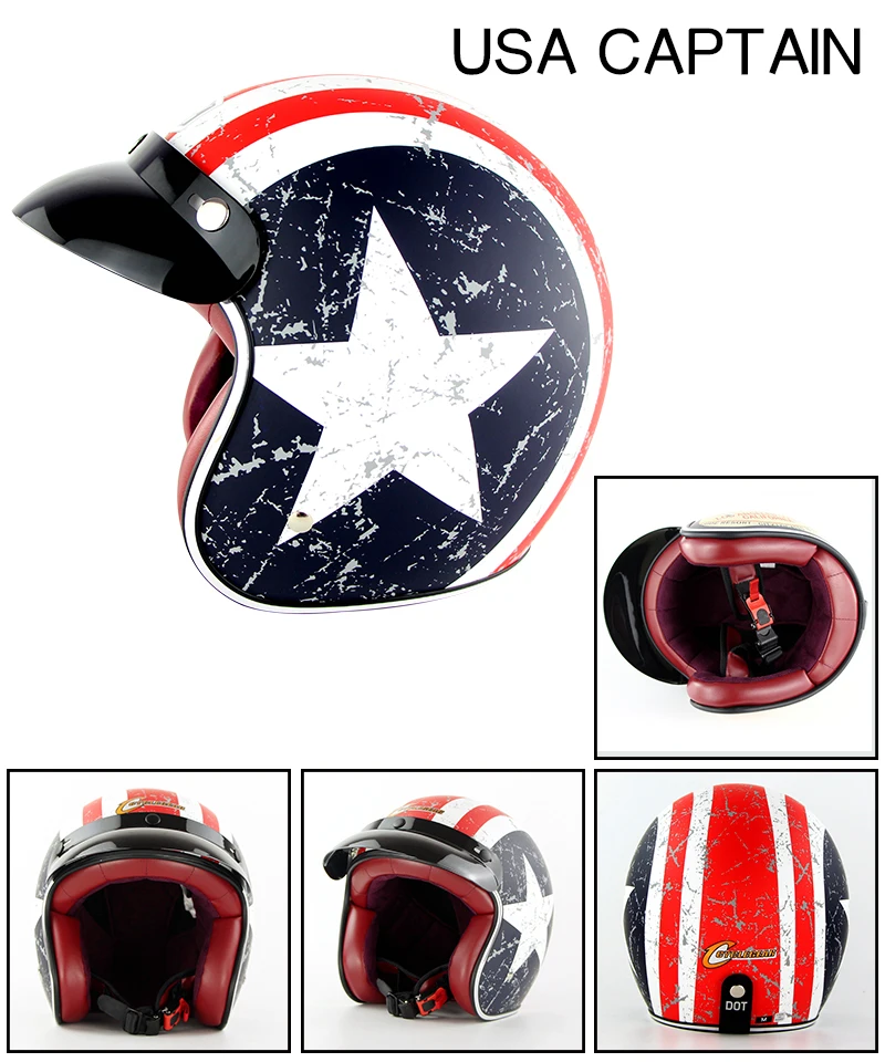 Классический мотоциклетный шлем Soman в стиле ретро для мотокросса удобные