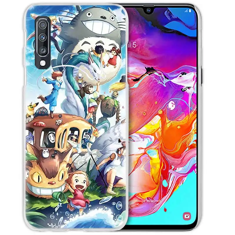 03 Studio Ghibli Унесенные призраками чехол для samsung Galaxy A50 A70 A20e A40 A30 A20 A10 A8 A6 плюс A9 A7 жесткий чехол для телефона с рисунком в виде крышка Away Totoro - Цвет: 03