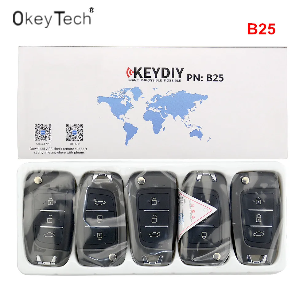 

OkeyTech 5 шт./лот Новый KD900/KD MINI/URG200 программатор ключей серии B пульт дистанционного управления B25 для автомобильного ключа Elantra