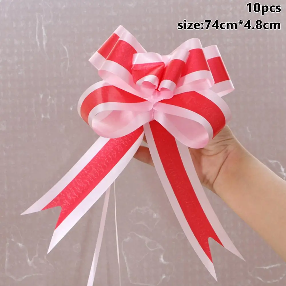 Pull Flowers 1 Taoup 10 шт. пряжа бант лента-цветок сладкий подарок упаковка свадебный Декор Аксессуары для мероприятий вечерние банты ленты - Цвет: Pull Flowers 1