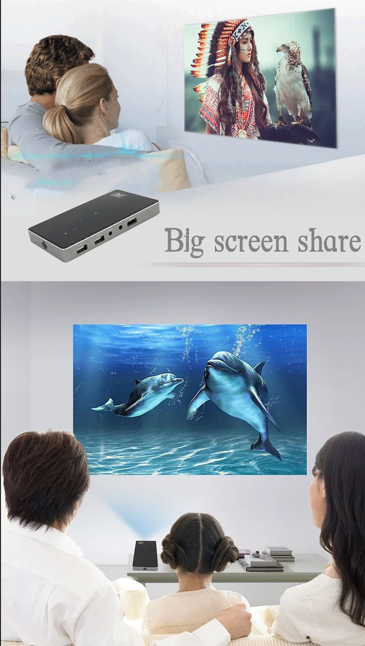 P8 DLP портативный мини-проектор с HDMI wifi BT домашний проектор 854*480P Cortex-7A Android 1GB+ 8GB 2,4G/5G wifi проектор игровая приставка