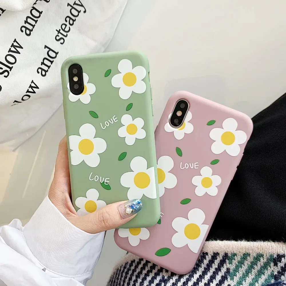 ORYKSZ прекрасный ромашка цветочный ТПУ чехол для телефона iphone XS Max X 6 S 7 8 Plus чехлы XR