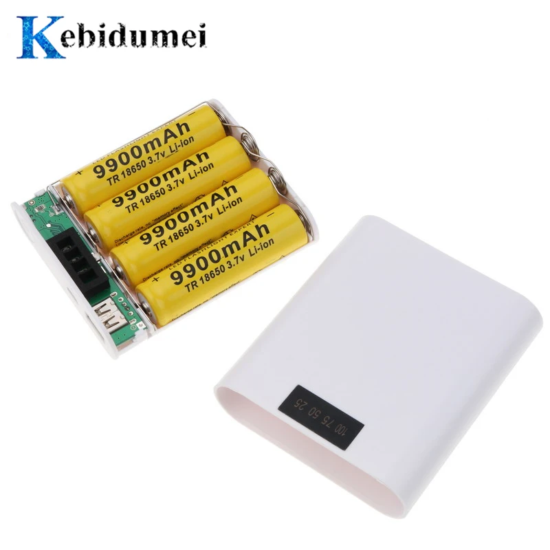 Чехол Kebidumei USB 4X 18650 для внешнего аккумулятора комплект со светодиодным дисплеем