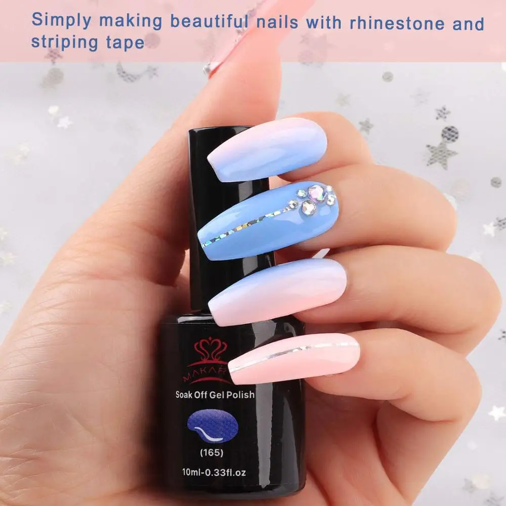Makartt UV Gel Nail Polish Set Starter Kit DIY Home Gel Kit Set with 6 Colors 24W LED Nail Dryer Lamp Base Top Coat and Manicure