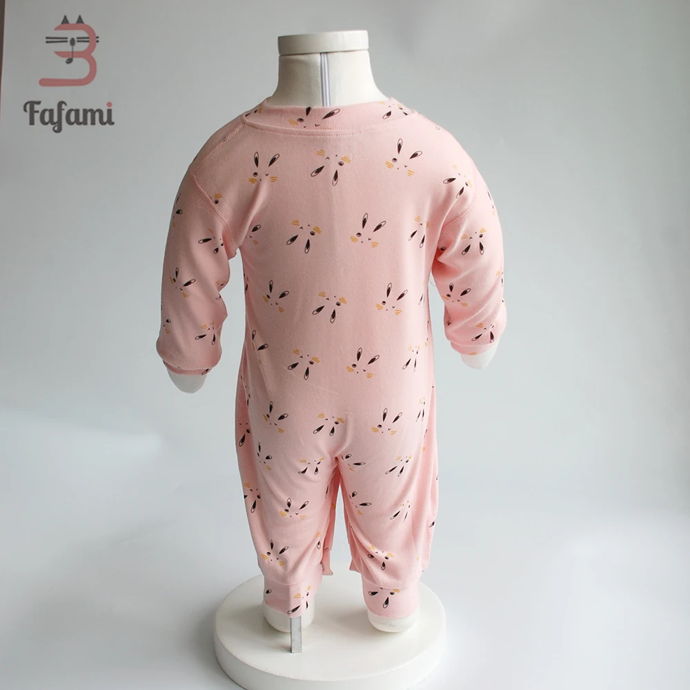 Одежда для новорожденных девочек Однобортный хлопок малышей милый кролик