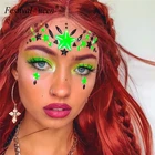 Светящиеся в темноте светящиеся украшения для лица драгоценные камни временные Стикеры для женщин 2021 новые украшения для ночного клуба вечеринки тела стикер