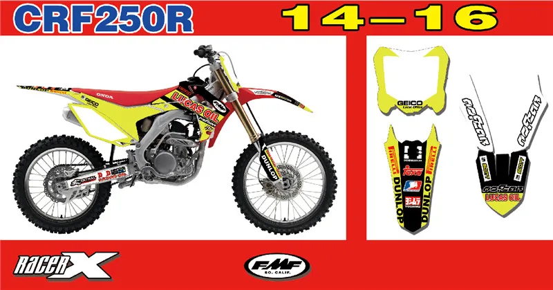 Соответствие команда фон под заказ графическая наклейка Стикеры для Honda CRF 250R CRF250R