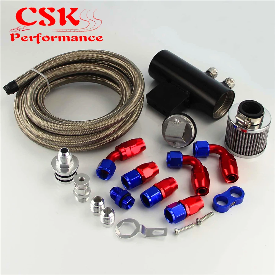 Маслоуловитель банки резервуар фильтр шланг фитинги комплект для Honda Acura VTEC