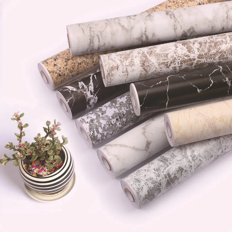 Водостойкая мраморная плитка длиной 10 м наклейки ПВХ Самоклеящиеся обои для
